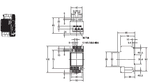 61f-an / -apn2 外形尺寸 2 61f-an_dim